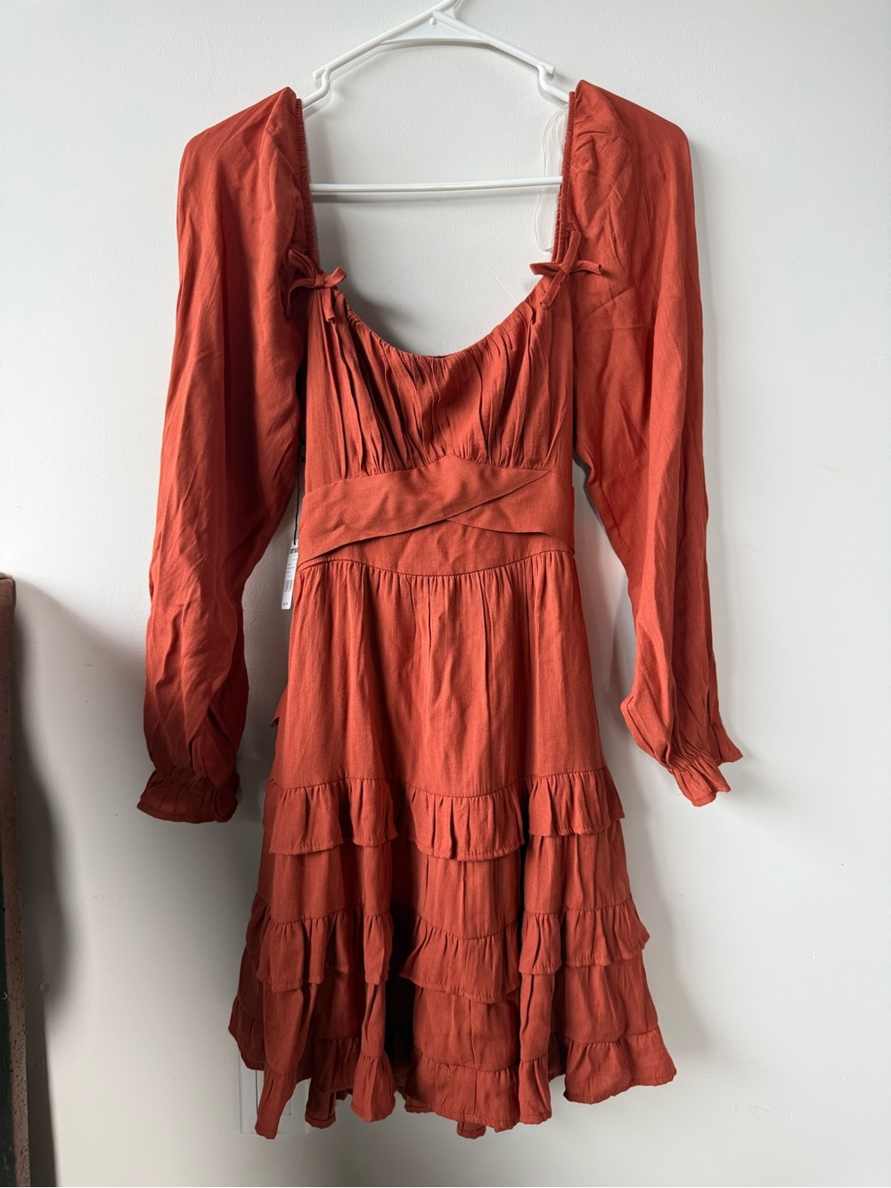 Ash & Violet Rust Long-Sleeve Women's Dress
